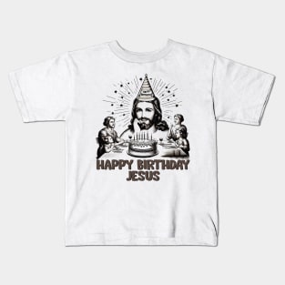 Happy Birthday Jesus // Disciples Last Supper Christmas Kids T-Shirt